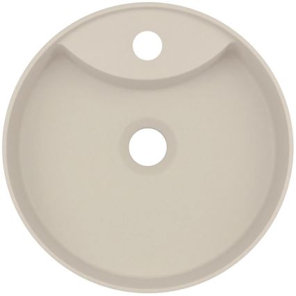 Deante CQS_5U4B - Bänkskiva med handfat och hål för blandare SILIA Ø 36 cm granit/beige