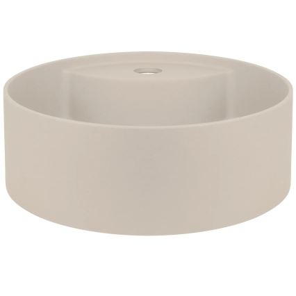 Deante CQS_5U4B - Bänkskiva med handfat och hål för blandare SILIA Ø 36 cm granit/beige