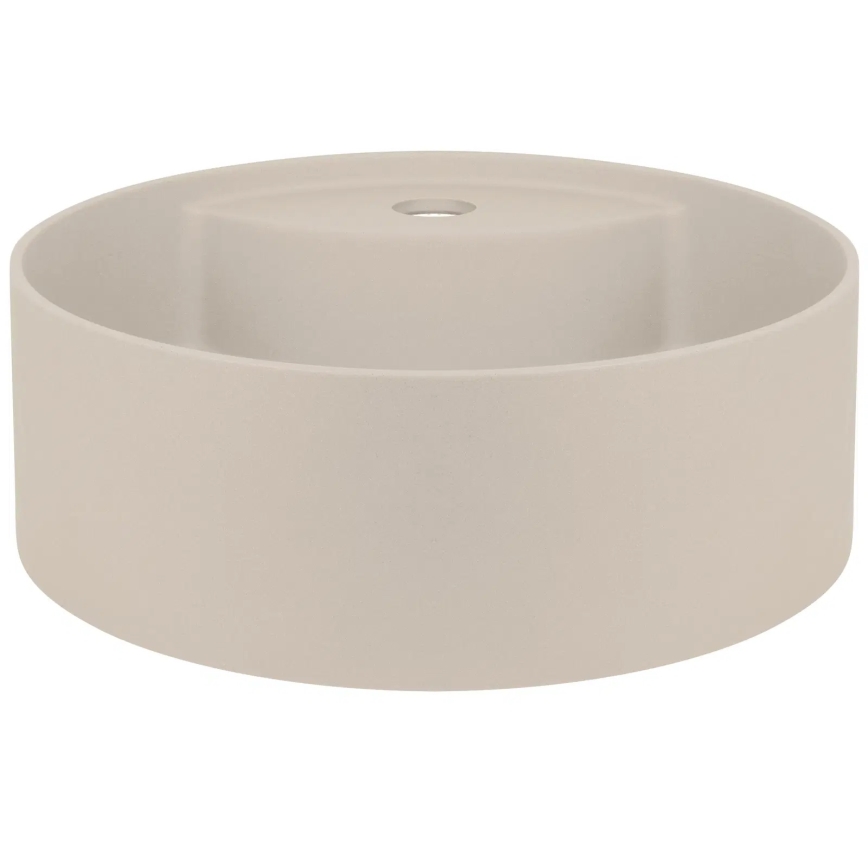 Deante CQS_5U4B - Bänkskiva med handfat och hål för blandare SILIA Ø 36 cm granit/beige