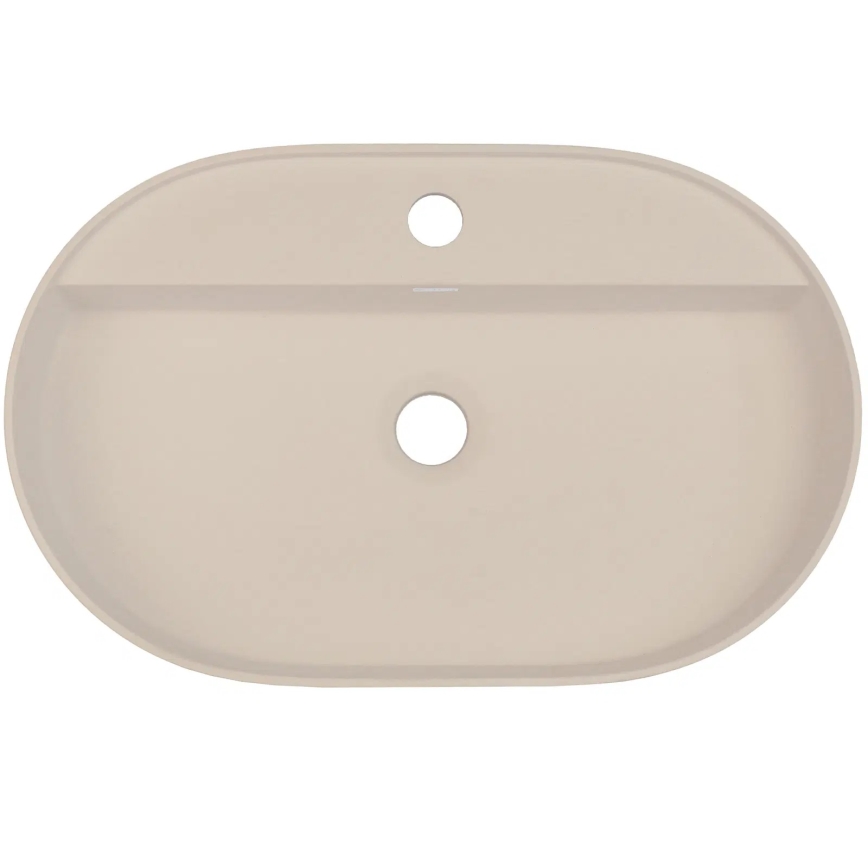 Deante CQS_5U6B - Bänkskiva med tvättställ och hål för blandare SILIA 35x55 cm granit/beige