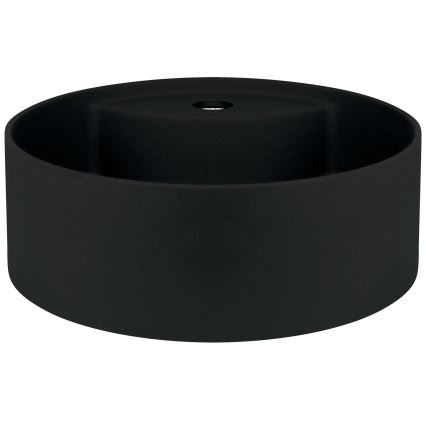 Deante CQS_NU4B - Tvättställ SILIA för bänkskiva med blandarhål Ø 36 cm granit/svart