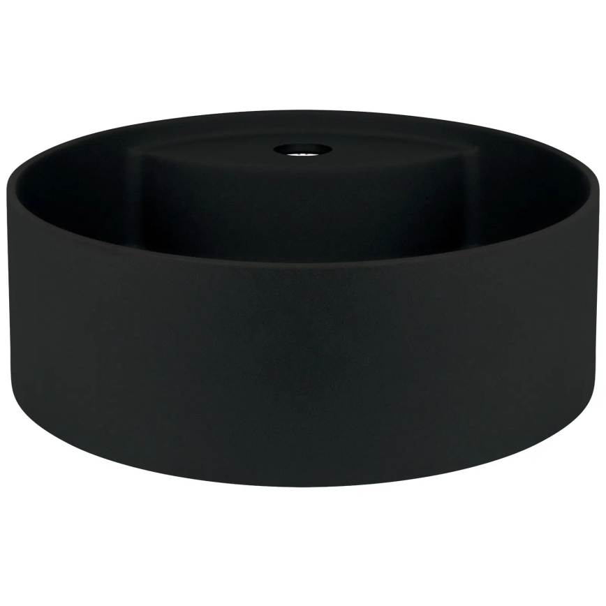 Deante CQS_NU4B - Tvättställ SILIA för bänkskiva med blandarhål Ø 36 cm granit/svart