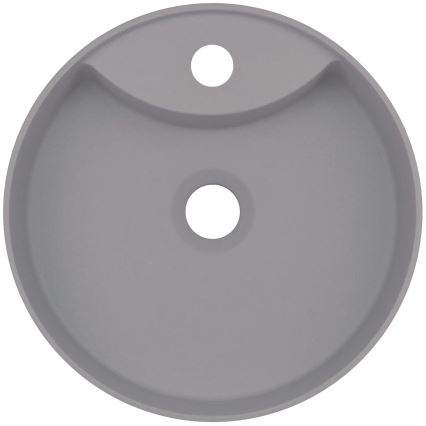 Deante CQS_SU4B - Tvättställ för bänkskiva med hål för blandare SILIA Ø 36 cm granit/metallicgrå