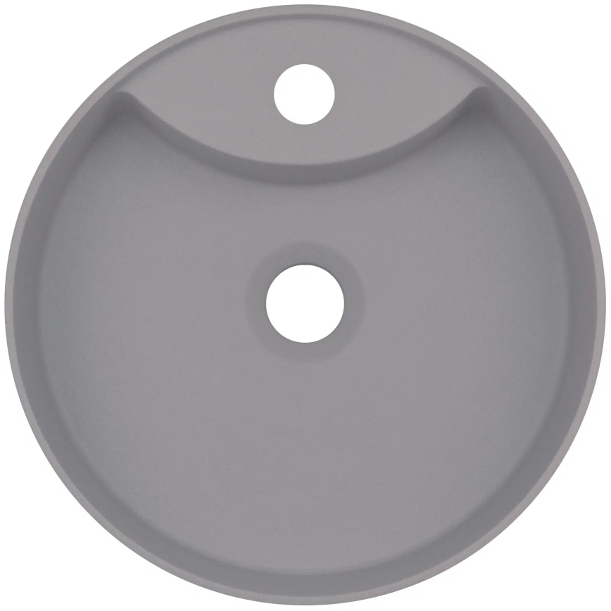 Deante CQS_SU4B - Tvättställ för bänkskiva med hål för blandare SILIA Ø 36 cm granit/metallicgrå