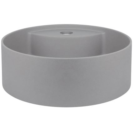 Deante CQS_SU4B - Tvättställ för bänkskiva med hål för blandare SILIA Ø 36 cm granit/metallicgrå