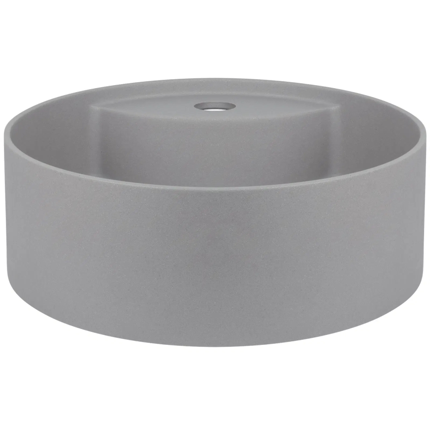 Deante CQS_SU4B - Tvättställ för bänkskiva med hål för blandare SILIA Ø 36 cm granit/metallicgrå