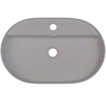 Deante CQS_SU6B - Tvättställ för bänkskiva med hål för blandare SILIA 35x55cm granit/metallicgrå