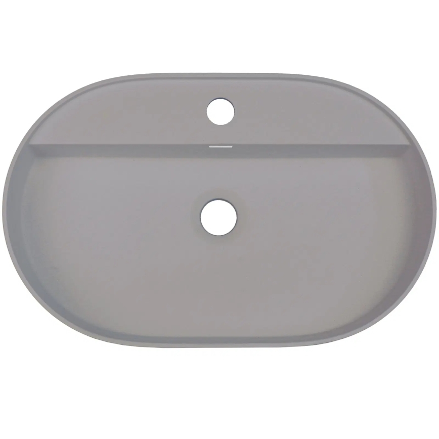 Deante CQS_SU6B - Tvättställ för bänkskiva med hål för blandare SILIA 35x55cm granit/metallicgrå