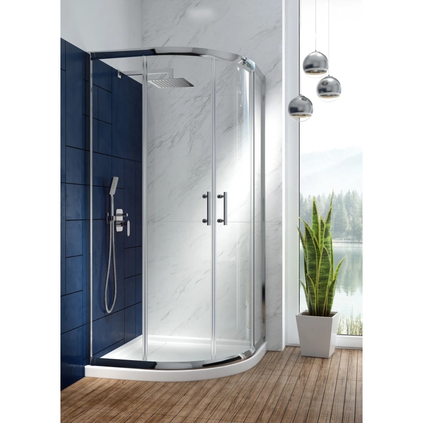 Deante NAC_09LP - Duschset med inbyggd blandare ALPINIA polerad krom