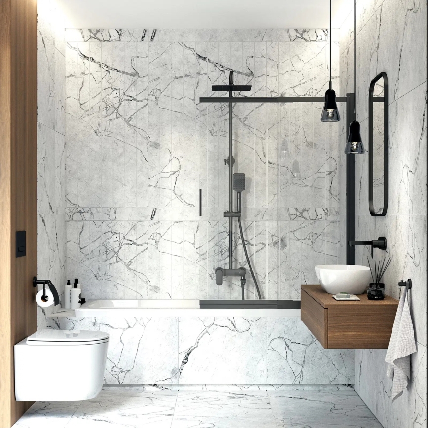 Deante NAC_N1AM - Duschset med ALPINIA-duschblandare, svart