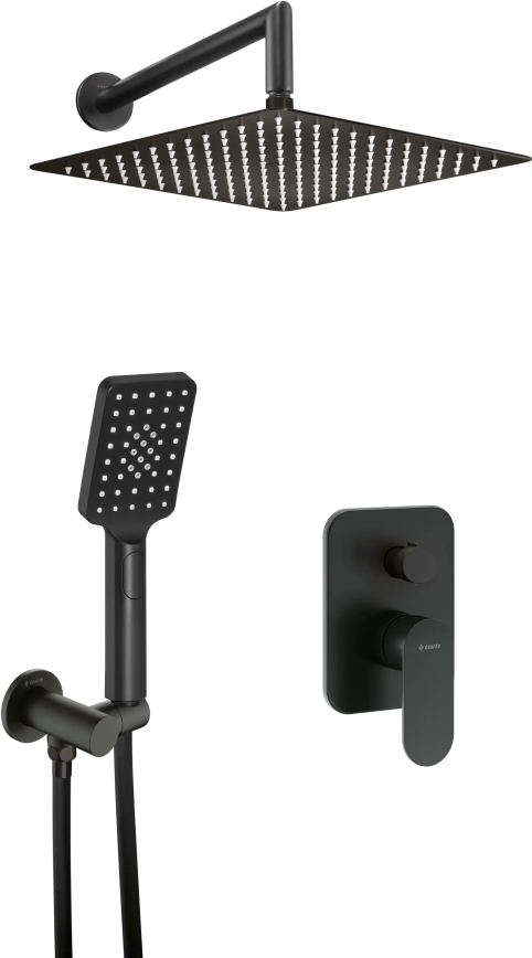 Deante NAC_N9LP - Duschset med infälld blandare ALPINIA svart