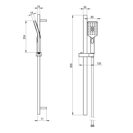 Deante NGA_052K - Duschset ALPINIA i polerad krom