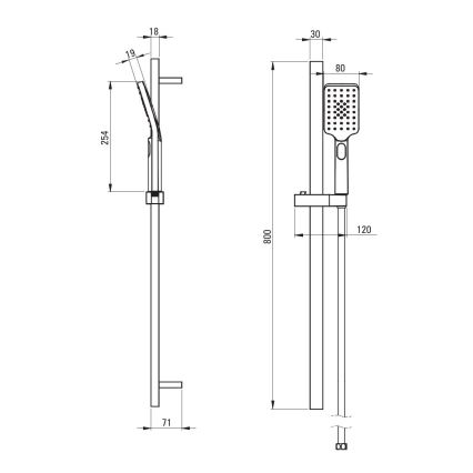Deante NGA_N52K - Duschset ALPINIA, svart