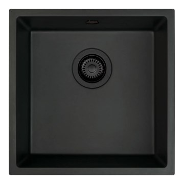 Deante ZQA_N10A - Diskho för kök CORDA 44x44 cm granit/svart