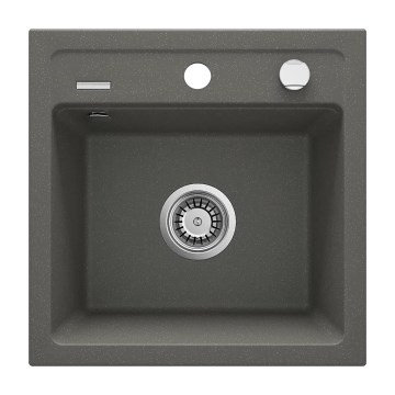 Deante ZQZ_T103 - Diskho ZORBA 44x44 cm, granit/antracit