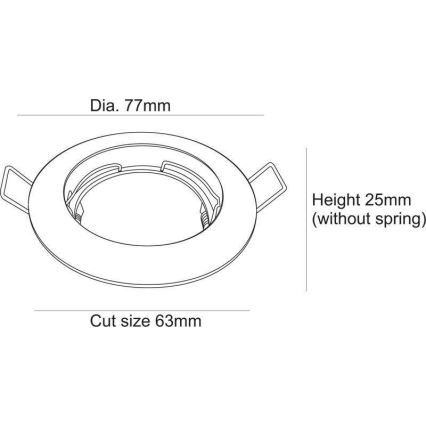 Deko-Light 120017 - Infälld lampa RUND 1xGU5,3-MR16/35W/12V vit
