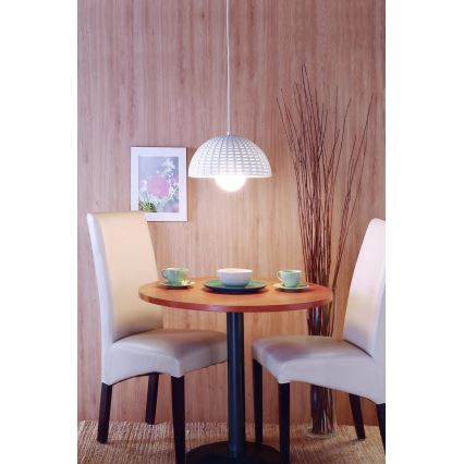 Deko-Light 342143 - Ljuskrona med textilsladd BASKET 1xE27/40W/230V diameter 35 cm