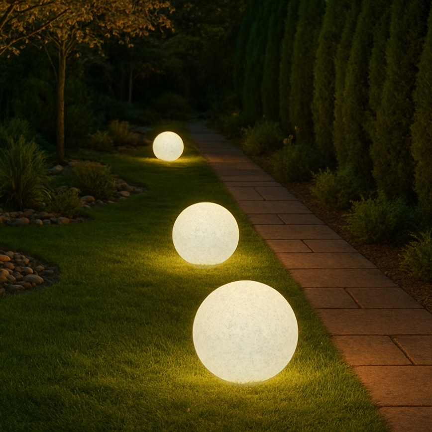 Dekorationsarmatur för utomhusbruk LUMISTONE, 1xE27/15W/230V, IP65, Ø 25 cm