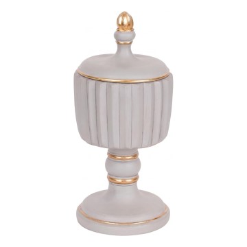 Dekorationsburk 21x9 cm grå/guld