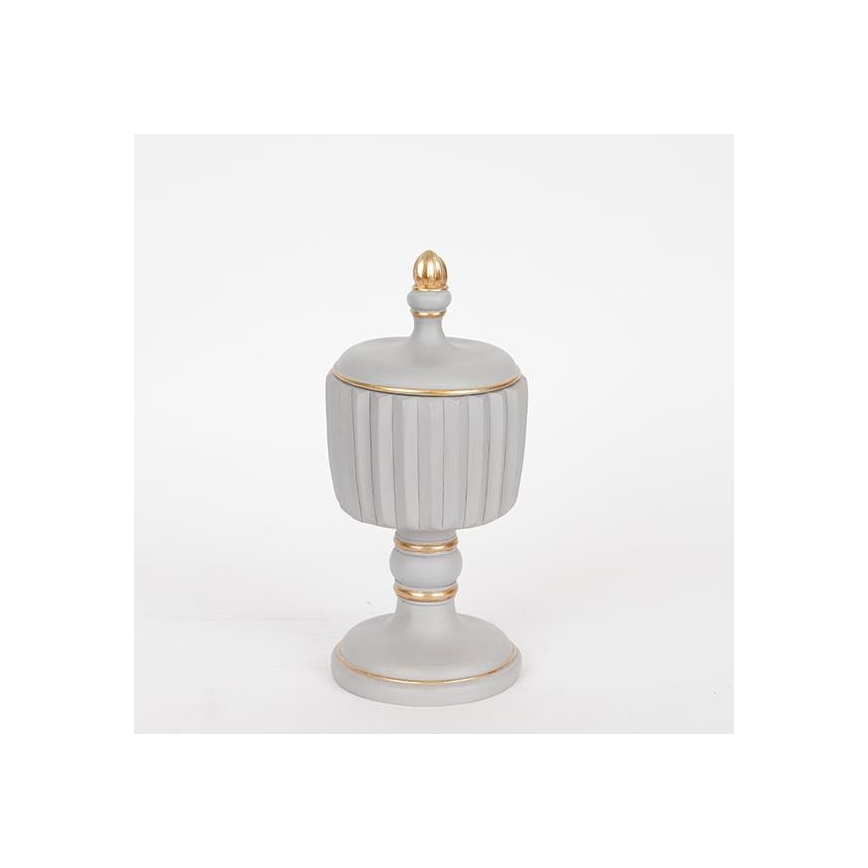 Dekorationsburk 21x9 cm grå/guld