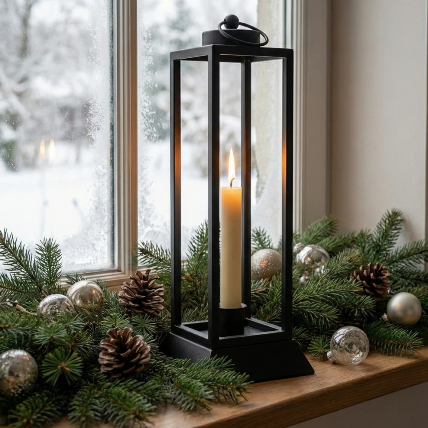 Dekorationslykta HALL 39,5 cm svart