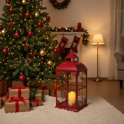 Dekorationslykta REDY 30,5 cm röd