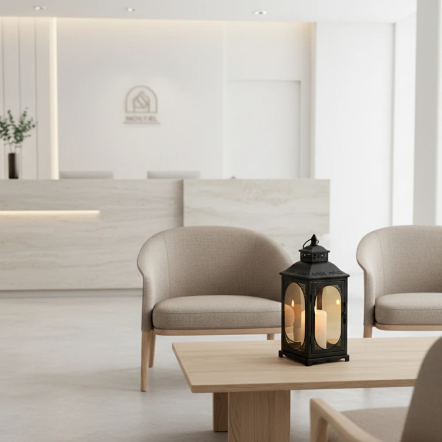 Dekorationslykta ROSEHILL 27,5 cm svart