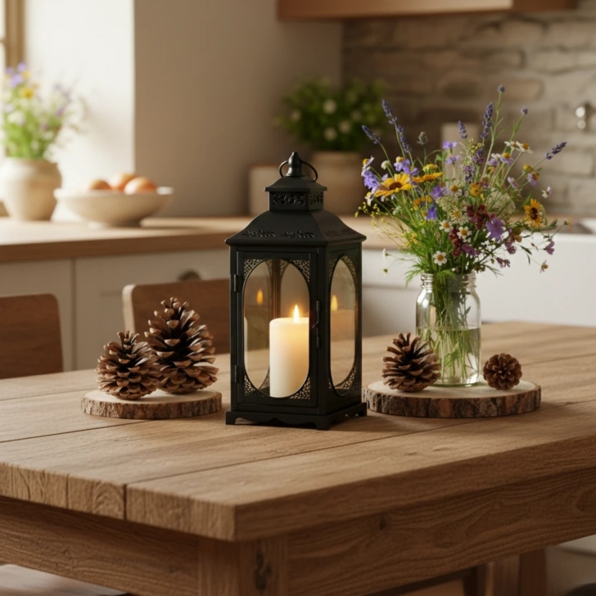 Dekorationslykta ROSEHILL 27,5 cm svart
