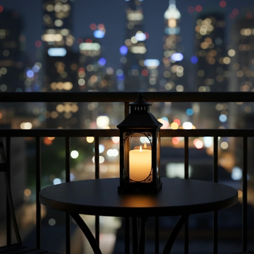 Dekorationslykta ROSEHILL 27,5 cm svart