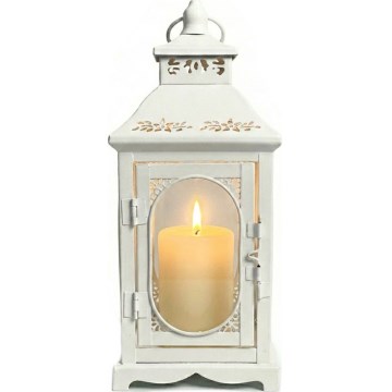 Dekorationslykta ROSEHILL 27,5 cm vit