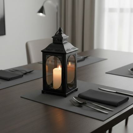 Dekorationslykta ROSEHILL 40 cm svart