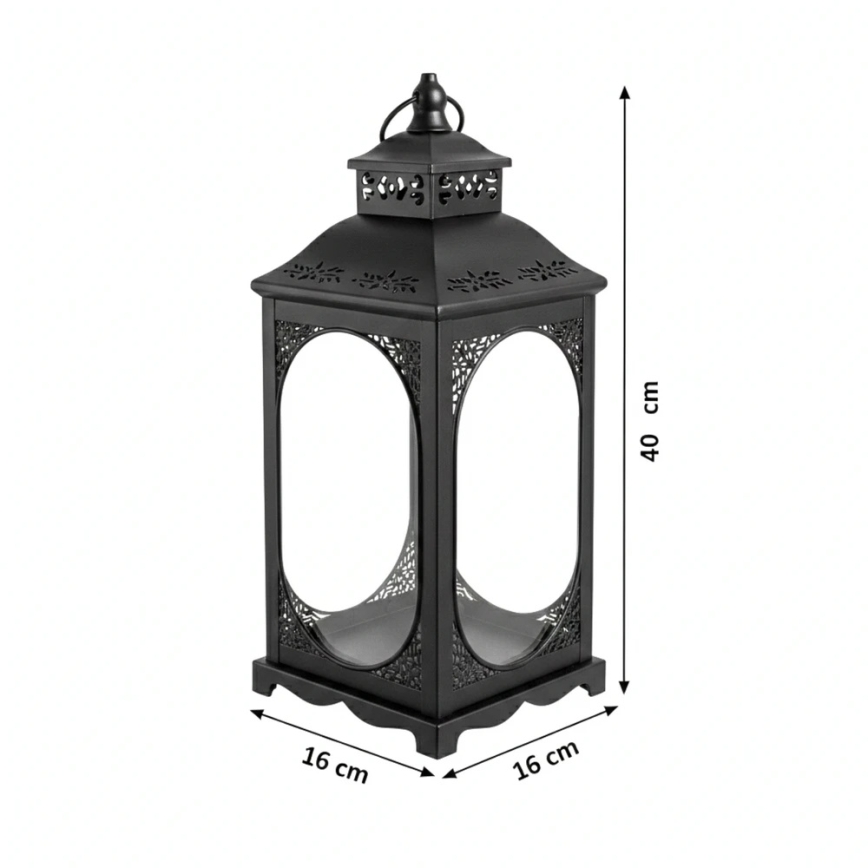 Dekorationslykta ROSEHILL 40 cm svart