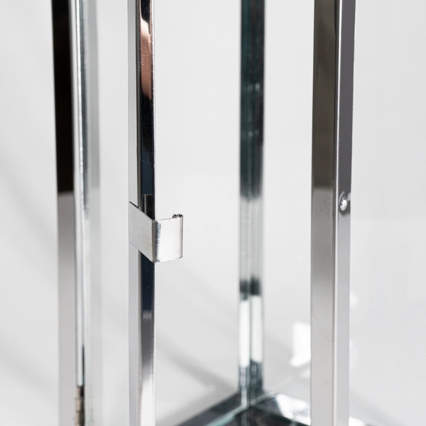 Dekorationslykta TOWER 29 cm, polerad krom