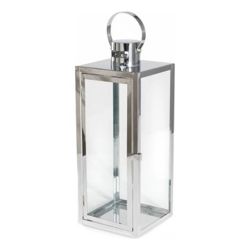 Dekorationslykta TOWER 49 cm, blank krom