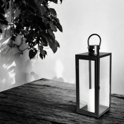 Dekorationslykta TOWER 49 cm svart