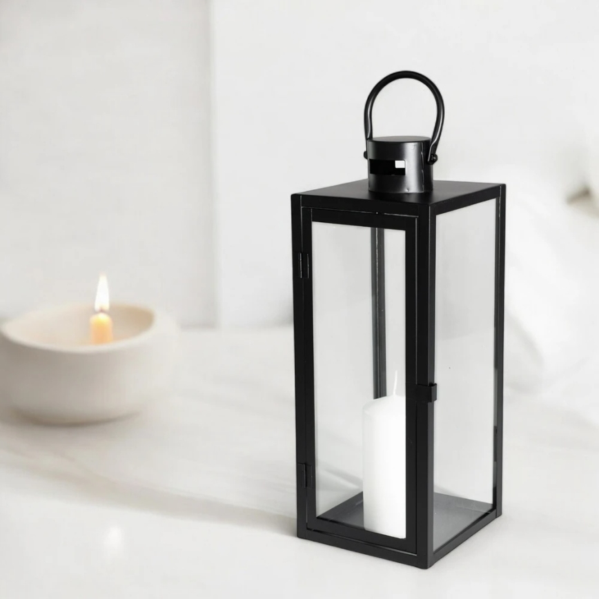 Dekorationslykta TOWER 63 cm svart