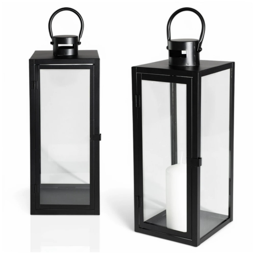 Dekorationslykta TOWER 63 cm svart