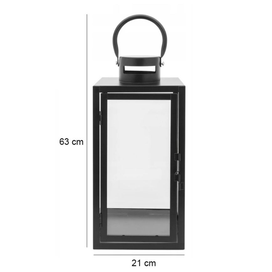 Dekorationslykta TOWER 63 cm svart