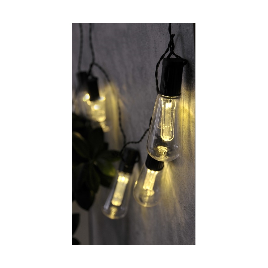 Dekorativ LED-ljusslinga EDISON 2,65 m 10xLED/2xAA