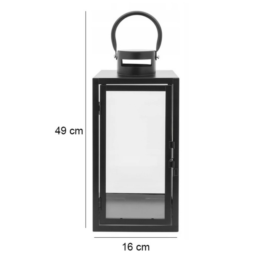 Dekorativ lykta 49 cm svart