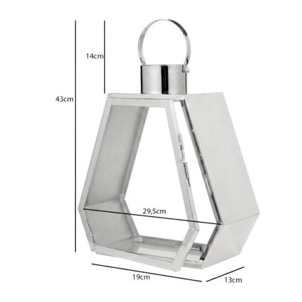 Dekorativ lykta PALACE 43 cm polerad krom