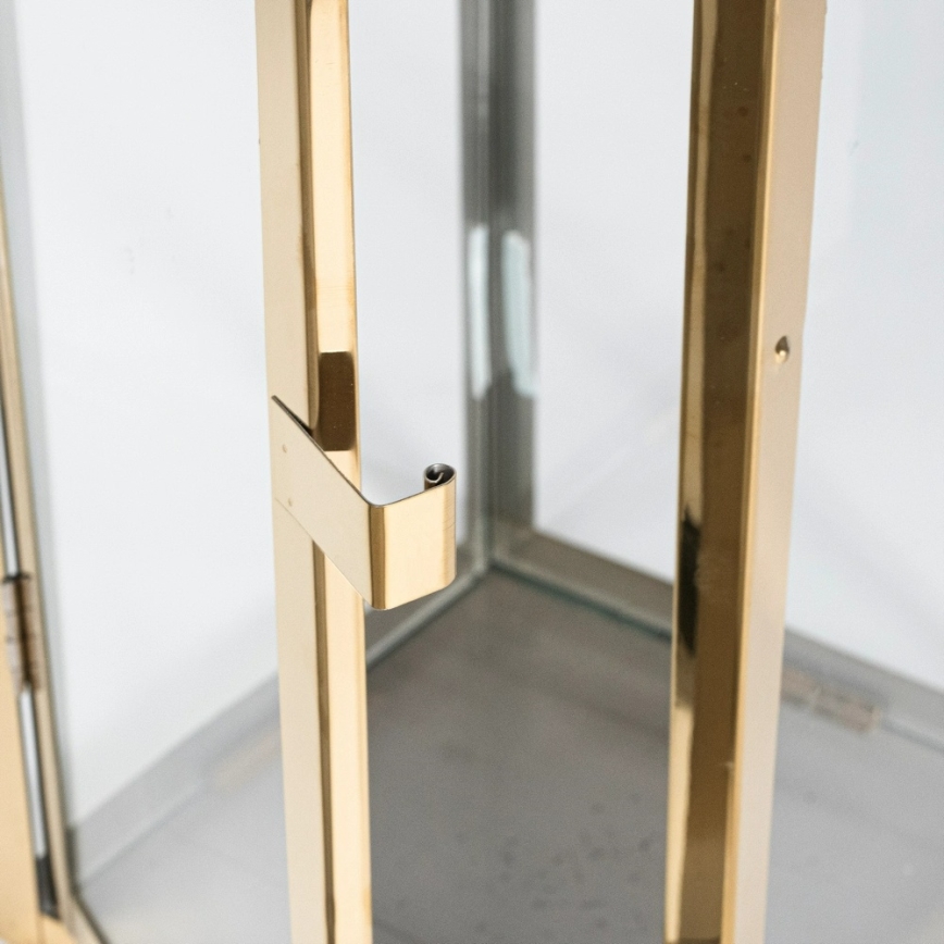 Dekorativ lykta TOWER 49 cm, guldfärgad