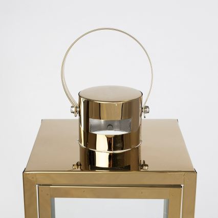Dekorativ lykta TOWER 49 cm, guldfärgad