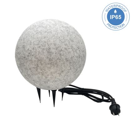 Dekorativ utomhusarmatur LUMISTONE 1xE27/15W/230V IP65 Ø 28 cm