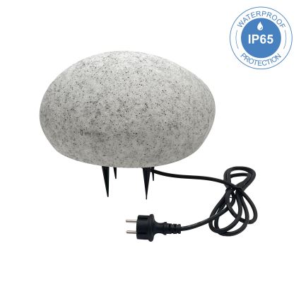Dekorativ utomhusarmatur LUMISTONE 1xE27/15W/230V IP65 Ø 31,8 cm