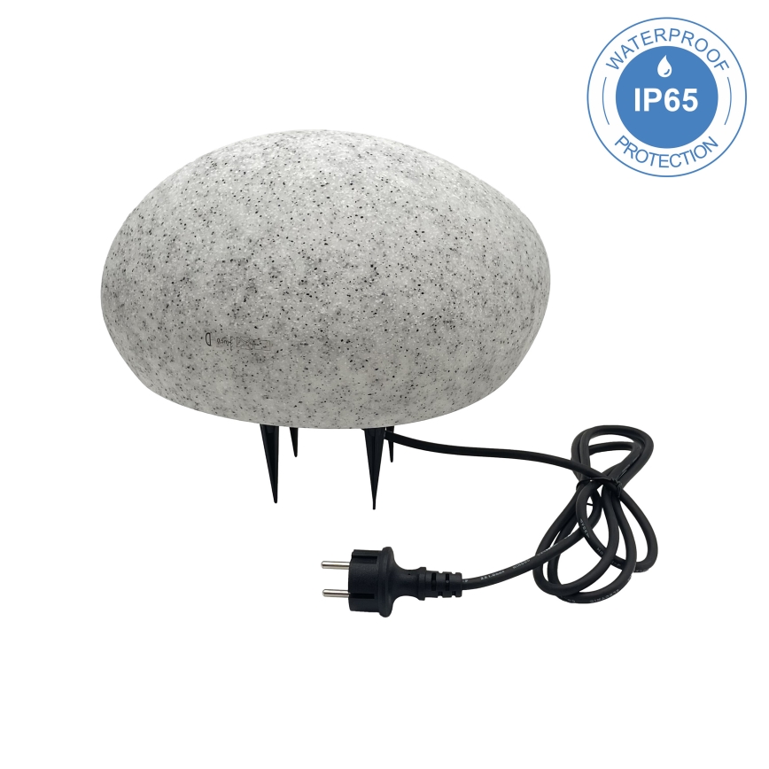 Dekorativ utomhusarmatur LUMISTONE 1xE27/15W/230V IP65 Ø 31,8 cm