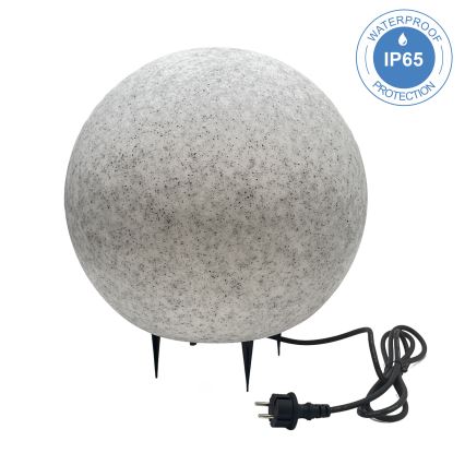 Dekorativ utomhusarmatur LUMISTONE 1xE27/15W/230V IP65 Ø 38 cm