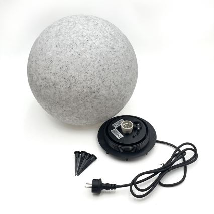 Dekorativ utomhusarmatur LUMISTONE 1xE27/15W/230V IP65 Ø 38 cm