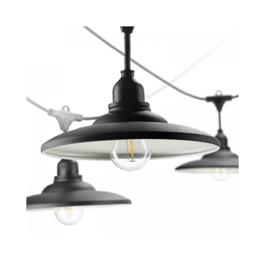Dekorativ utomhusslinga CRETE 15xE27/230V 20m IP44