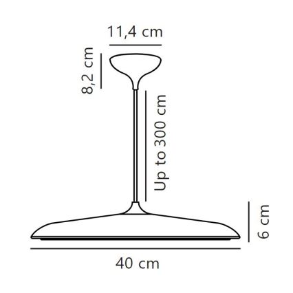 DFTP by Nordlux - LED ljusreglerad ljuskrona på textilsladd ARTIST LED/24W/230V diameter 40 cm koppar